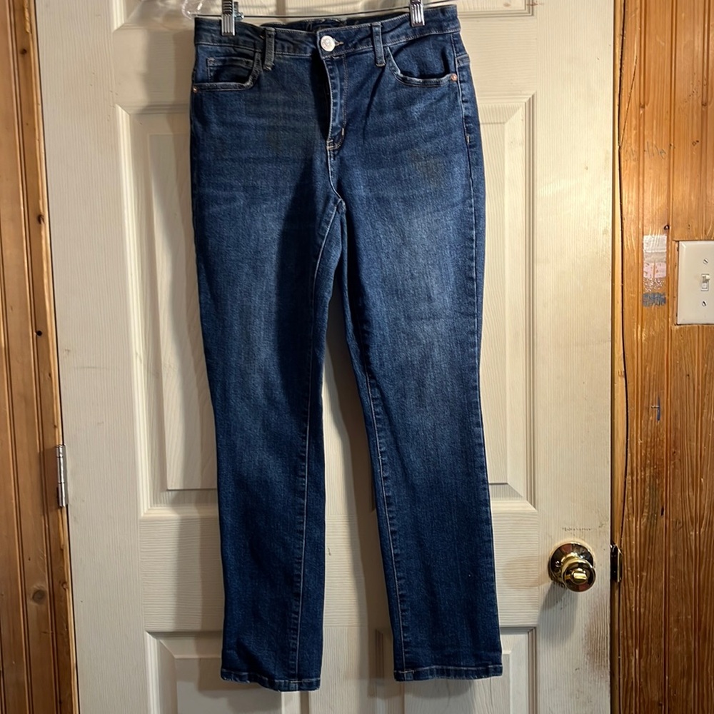 Copper flash denim jeans
